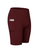 Shorts de compressão Fitness Unissex com Bolso