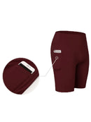 Shorts de compressão Fitness Unissex com Bolso