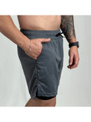 Short Masculino 2 em 1 de Treino Academia Com Bolso Compressão Forro Duplo Elastico Dryfit