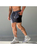 Short Masculino 2 em 1 de Treino Academia Com Bolso Compressão Forro Duplo Elastico Dryfit