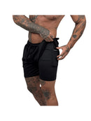 Short Masculino 2 em 1 de Treino Academia Com Bolso Compressão Forro Duplo Elastico Dryfit