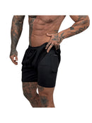 Short Masculino 2 em 1 de Treino Academia Com Bolso Compressão Forro Duplo Elastico Dryfit