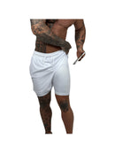 Short Masculino 2 em 1 de Treino Academia Com Bolso Compressão Forro Duplo Elastico Dryfit