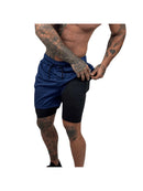 Short Masculino 2 em 1 de Treino Academia Com Bolso Compressão Forro Duplo Elastico Dryfit