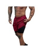 Short Masculino 2 em 1 de Treino Academia Com Bolso Compressão Forro Duplo Elastico Dryfit