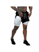Short Masculino 2 em 1 de Treino Academia Com Bolso Compressão Forro Duplo Elastico Dryfit