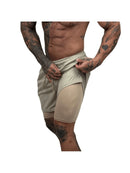 Short Masculino 2 em 1 de Treino Academia Com Bolso Compressão Forro Duplo Elastico Dryfit