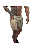 Short Masculino 2 em 1 de Treino Academia Com Bolso Compressão Forro Duplo Elastico Dryfit