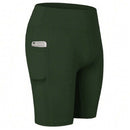 Shorts de compressão Fitness Unissex com Bolso