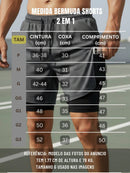 Shorts 2 Em 1 Duplo Esportivo Dry Fit Com Bolso Calção Para Academia Shorts Esportivo