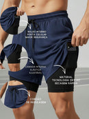 Shorts 2 Em 1 Duplo Esportivo Dry Fit Com Bolso Calção Para Academia Shorts Esportivo