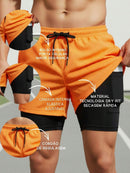 Shorts 2 Em 1 Duplo Esportivo Dry Fit Com Bolso Calção Para Academia Shorts Esportivo