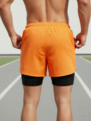 Shorts 2 Em 1 Duplo Esportivo Dry Fit Com Bolso Calção Para Academia Shorts Esportivo