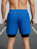Shorts 2 Em 1 Duplo Esportivo Dry Fit Com Bolso Calção Para Academia Shorts Esportivo