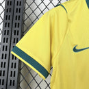 Kit Conjunto Infantil Brasil Home Copa do Mundo 2026 Amarelo