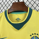 Kit Conjunto Infantil Brasil Home Copa do Mundo 2026 Amarelo