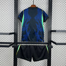 Kit Conjunto Infantil Brasil Away Copa do Mundo 2026 Azul