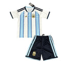 Kit Conjunto Infantil Argentina Home Copa do Mundo 2026 Listrado