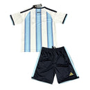 Kit Conjunto Infantil Argentina Home Copa do Mundo 2026 Listrado